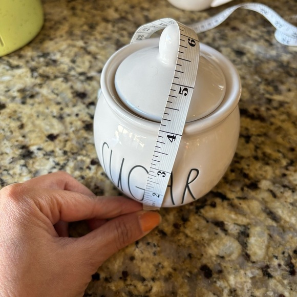 Rae Dunn by Magenta Ceramic Cream and Sugar in large letters 2 piece set NWOT - Picture 11 of 12